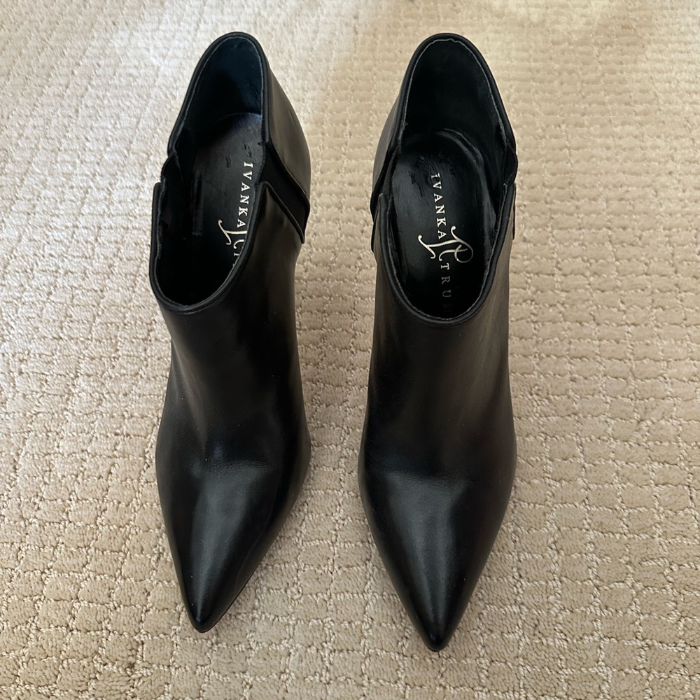 Ivanka Trump Sleek Black Ankle Booties